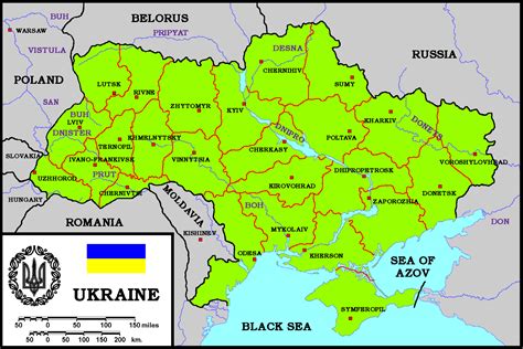 Map Of Ukraine And Surrounding Countries